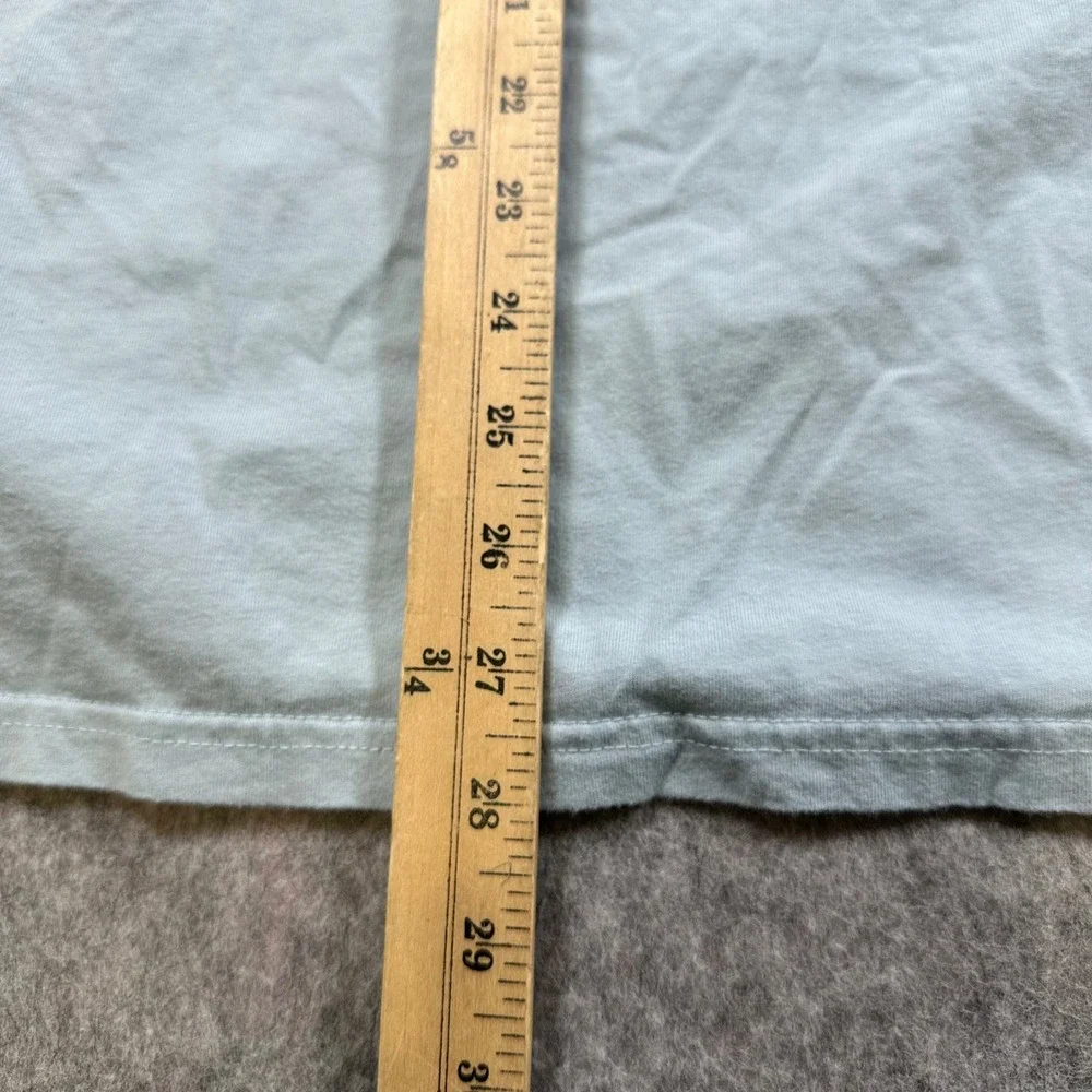 Hollister T Shirt Mens XL Light‎ Blue Solid Crew Neck Short Sleeve Cotton Logo